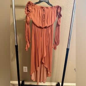 Long sleeve off the shoulder dress